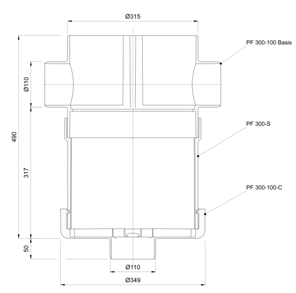 Erdeinbaufilter-Plurafit-inkl. Filterkorb